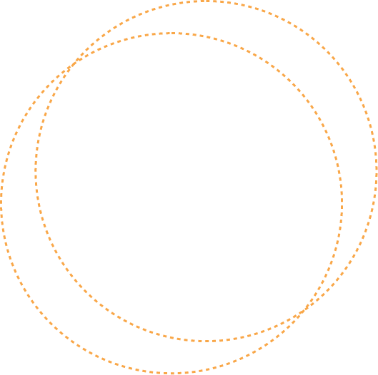 二つのドット線で作成された円形の図形